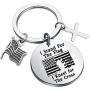 FAADBUK Patriotic Military Gift Patriotic Military Keychain I Stand for The Flag I Kneel for The Cross Jewelry Christian Gift Religious Jewelry