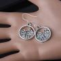 Vintage 3D Mountain Range Peaks Circle Charm Earrings Mountains Jewelry Gift Mountain Pendant Earrings Adventure and Outdoor Lovers Gift Hiking gift
