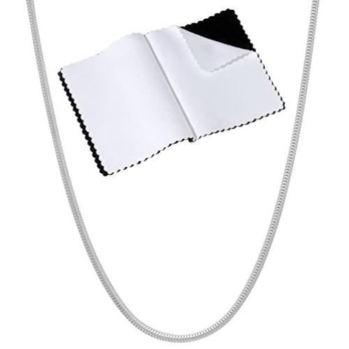 2mm-2mm Solid .925 Sterling Silver Round Snake Chain Necklace or Bracelet