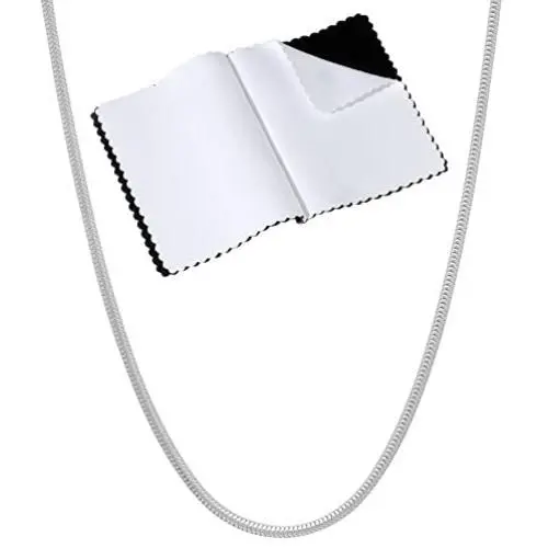 2mm-2mm Solid .925 Sterling Silver Round Snake Chain Necklace or Bracelet