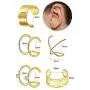 ZS 5 Pairs Ear Cuff Rose Gold Cuff Ring, Ear Clips Non Piercing Stainless Steel Cartilage Earring, 5 Various Styles Cuff Earrings for Women
