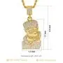 putouzip Mens 18K Gold Plated CZ Fully Iced Out Cartoon 316L Stainless Steel Pendant putouzip Mens 18K Gold Plated CZ Fully Iced Out Cartoon 316L Stainless Steel Pendant