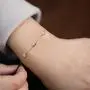 Dainty Gold CZ Bracelet 14K Gold Plated Chain Sparkly Cute Cubic Zirconia Beads Adjustable Bracelets for Women Girls