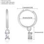 925 Sterling Silver CZ Cubic Zirconia Cartilage Huggie Charm Earring, Round Hoop Dangle Earrings Dainty Fine Jewelry Gifts for Women