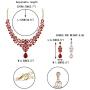 EVER FAITH Womens Austrian Crystal Art Deco Bridal Floral Wave S-Shaped Teardrop Necklace Earrings Set