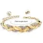 AOOVOO Bracelets for Women, 14K Gold Simulated Flower Leaf Classic tennis Bracelet Jewelry with Sparkling 5A Cubic Zirconia, Roman Wedding Wristband, Gifts for Mom AOOVOO Bracelets for Women, 14K Gold Simulated Flower Leaf Classic tennis Bracelet Jewelry with Sparkling 5A Cubic Zirconia, Roman Wedding Wristband, Gifts for Mom
