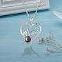 EleShow I Love You Mom Necklace for Women Sterling Silver Chain, Heart Pendant Necklace, 18” + 2” Extender