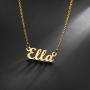 U7 Personalized Name Necklace Stainless Steel 18K Gold Plated Women Girls Gift Name Plate Jewelry Custom Any Names Choker Pendant 18 Inch