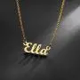U7 Personalized Name Necklace Stainless Steel 18K Gold Plated Women Girls Gift Name Plate Jewelry Custom Any Names Choker Pendant 18 Inch