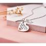 Memorial Necklace A Piece of My Heart is in Heaven Memorial Dad Mom Necklace Loss of Father Gift