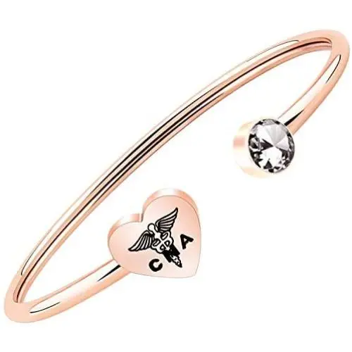 AKTAP CNA Gift Certified Nursing Assistant Cuff Bracelet Nurse Medical Student Graduation Gift for Class of 2021 Appreciate Gift for Nurse AKTAP CNA Gift Certified Nursing Assistant Cuff Bracelet Nurse Medical Student Graduation Gift for Class of 2021 Appreciate Gift for Nurse