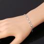 U7 Heart Charm Bracelet Stainless Steel Dainty Link Chain Dainty Jewelry Custom Initials Charm/Love Heart Bracelet for Women Girls,Length Adjustable 7-10 Inch