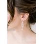 SWEETV Wedding Chandelier Earrings for Brides Women, Long Bridal Drop Dangling Earrings for Wedding Prom Pageant, Vintage style
