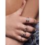 Gold Dainty Evil Eye Rings Mountain Ring Stackable Ring Open Wrap Ring CZ Eternity Bands for Women