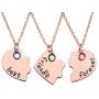 Jovivi Best Friends Forever and Ever Friendship Necklaces Keychains for 3/4,Alloy Heart Matching Puzzle Piece BBF Friendship Jewelry