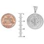 Ritastephens Sterling Silver San Benito St Saint Benedict Medallion Medal Pendant Necklace (3 sizes)