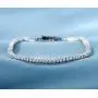 GMESME 18K White Gold Plated 2.0 Round Cubic Zirconia Classic Tennis Bracelet 7.5 Inch for Women Men