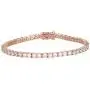 SHKA Tennis Bracelet with Swarovski Elements Crystal Jewelry Lady Valentines Gift Mother’s Day Zirconia Platinum Plated