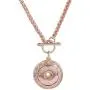 My Prime Gifts Snap Jewelry Rose Gold Toggle Rhinestone Halo Necklace 28'' Holds 18-20mm Snaps