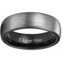 TRUMIUM 4mm 6mm 8mm Tungsten Rings for Men Women Engagement Wedding Band Brushed Black Comfort Fit Size 4-15