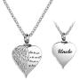 LuxglitterLin Angel Wing Heart Cremation Urn Necklace for Human Ashes Keepsake Memroial Jewelry God Has You in His Arms I Have You in My Heart