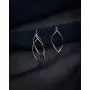 Highstreet Sterling Silver plated double teardrop drop earrings for women |unique and trendy design| light and easy to wear| Hypoallergenic