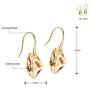 Neoglory Jewelry 14k Gold Plated Champagne Crystal Drop Pierced Earrings Mothers day Gift embellished with Crystals from Swarovski