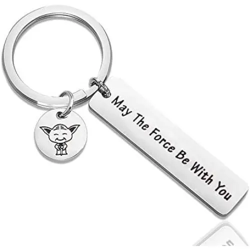 ENSIANTH Yoda Keychain May The Force Be with You Keychain Star Wars Movie Star Wars Gift Funny Gift ENSIANTH Yoda Keychain May The Force Be with You Keychain Star Wars Movie Star Wars Gift Funny Gift