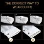 Yoursfs Blue Five Star Cufflinks for Men Novelty Cuff Links Business Accessory for Shirt