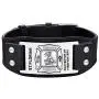 FaithHeart Mens Cuff Bracelet-Genuine Leather Wristband-Catholic Saint Michael/St Christopher/St Florian/Eye of Horus Adjustable Bracelets Can Engrave FaithHeart Mens Cuff Bracelet-Genuine Leather Wristband-Catholic Saint Michael/St Christopher/St Florian/Eye of Horus Adjustable Bracelets Can Engrave
