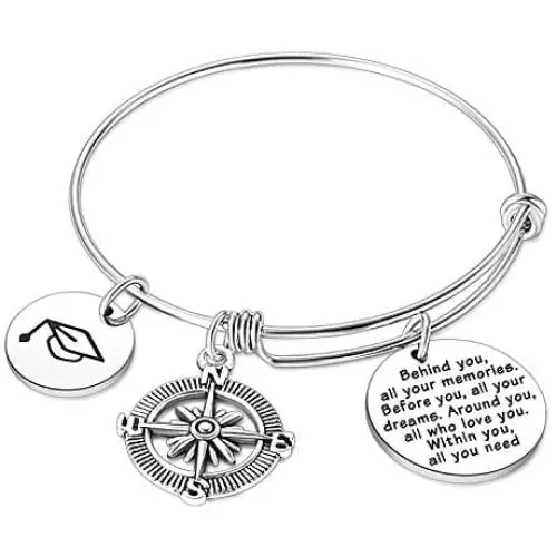Nimteve Graduation Gifts for Women Girls, Graduation Bangle Bracelet Gifts for Her, Grad Gifts for Graduates Friends Inspirational Message Motivational Jewelry Nimteve Graduation Gifts for Women Girls, Graduation Bangle Bracelet Gifts for Her, Grad Gifts for Graduates Friends Inspirational Message Motivational Jewelry