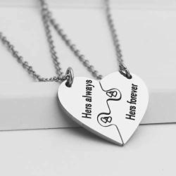 Ankiyabe Lesbian Couples Heart Puzzle Piece Pendant Necklace LGBT Lesbian Girlfriend Wife Wedding Gift Women Pride
