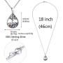 Aniu celtic tree of life Pendant necklace for Women, 925 Sterling Silver Cubic Zirconia Teardrop Jewelry Gifts for girls Mom Lovers Wife 18