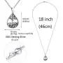 Aniu celtic tree of life Pendant necklace for Women, 925 Sterling Silver Cubic Zirconia Teardrop Jewelry Gifts for girls Mom Lovers Wife 18