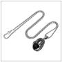 Heavstjer Punk Rock Stainless Steel Dragon Claw Pendant Crystal Ball Necklace,24inches Link Chain