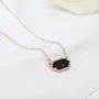 MissNity Colorful Faux Druzy Jewelry Set Drusy Necklace Dangle Earring Ring Silver Plated Hexagon Pendant for Girls