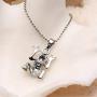 Aineecy Frog Toad Necklace Pendant Crystal Cubic Zircon Toad Frog Lucky Animal Pet Choker Chain Necklace for Women Girls Jewelry