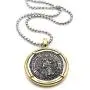 LESLIE BOULES Vintage Saint Christopher Medal Necklace for Men 22 Inches Length Protection Jewelry