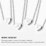 Lanqueen Silver Initial Heart Necklace Dainty Heart Pendant Necklaces Tiny Letters Charm Jewelry for Women Girls Adjustable Chain 18''+2''