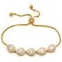 WeimanJewelry Cubic Zirconia CZ Wedding Bridal Pear Cut Adjustable Teardrop Chain Bracelet for Women Lady