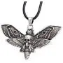 HAQUIL Skull Jewelry Alloy Skull Deaths-Head Hawkmoth Pendant Necklace with Leather Cord for Women and Girls, 19.8'' HAQUIL Skull Jewelry Alloy Skull Deaths-Head Hawkmoth Pendant Necklace with Leather Cord for Women and Girls, 19.8''