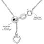 Sterling Silver Adjustable Rolo Bolo Chain Necklace Up to 20'' Inches