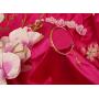 Touchstone New Indian Bollywood Brass Base Enchanting Look Finely Hand Crafted Work Enamel Meena Openable Free Size Bracelet in Gold Tone for Women.