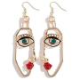 Modern retro funny funny red lips face exaggerated earrings long earrings female