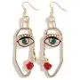 Modern retro funny funny red lips face exaggerated earrings long earrings female