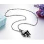 JczR.Y Vintage Skull Pendant Necklace Stainless Steel Gothic Skeleton Necklace for Men Women Punk Jewelry Gift