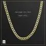Amberta Dark Rhodium or 18K Gold Plated on 925 Sterling Silver Necklace for Men - Flat Curb Cuban Chain - 5 mm Thick - Different Styles Amberta Dark Rhodium or 18K Gold Plated on 925 Sterling Silver Necklace for Men - Flat Curb Cuban Chain - 5 mm Thick - Different Styles