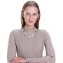 Collar Necklace for Women Polished Alloy Statement Necklace Fashion Jewelry