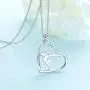 S925 Sterling Silver Gymnastics Sport Love Heart Charm Pendant Necklace Inspirational Jewelry Gifts for Women,Gymnasts, Coaches S925 Sterling Silver Gymnastics Sport Love Heart Charm Pendant Necklace Inspirational Jewelry Gifts for Women,Gymnasts, Coaches