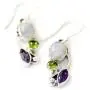NOVICA Peridot Amethyst Rainbow Moonstone .925 Sterling Silver Dangle Earrings, Natural Glamour NOVICA Peridot Amethyst Rainbow Moonstone .925 Sterling Silver Dangle Earrings, Natural Glamour